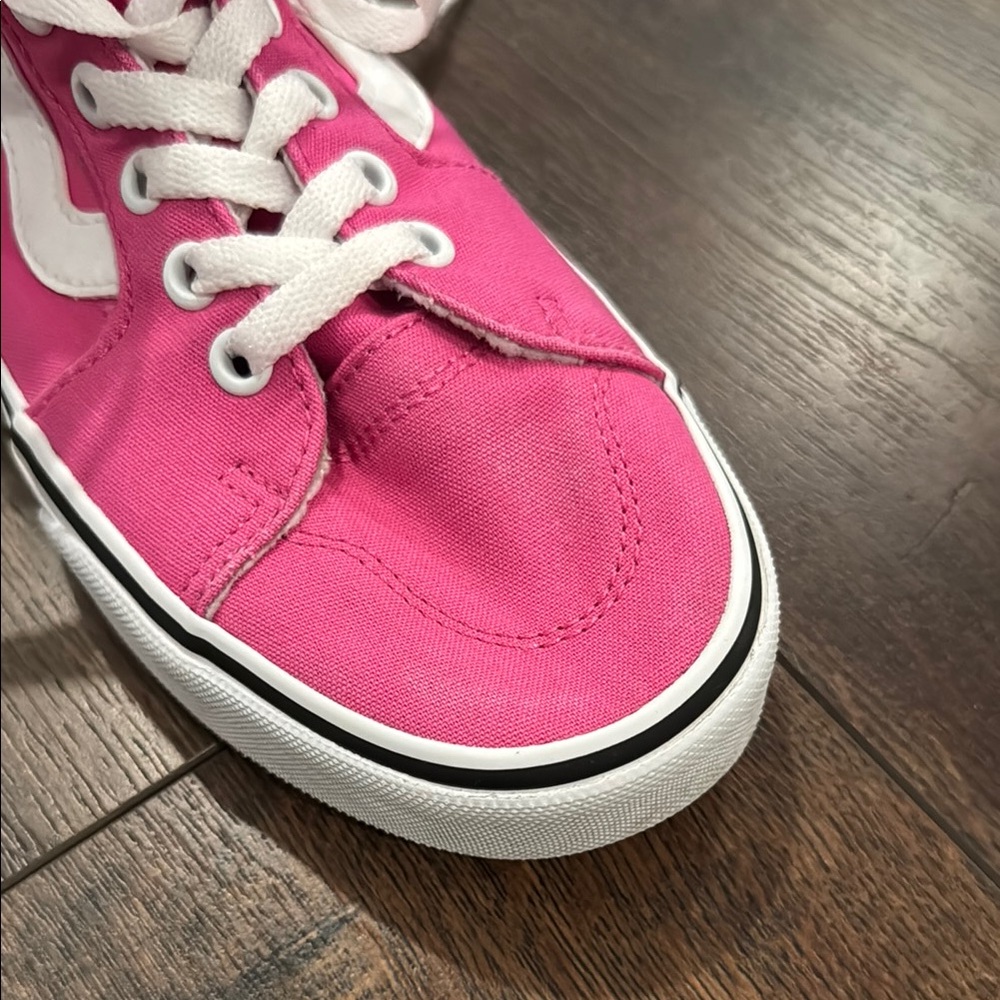 Vans Pink and White Women's Sneakers - Picture 10 of 10